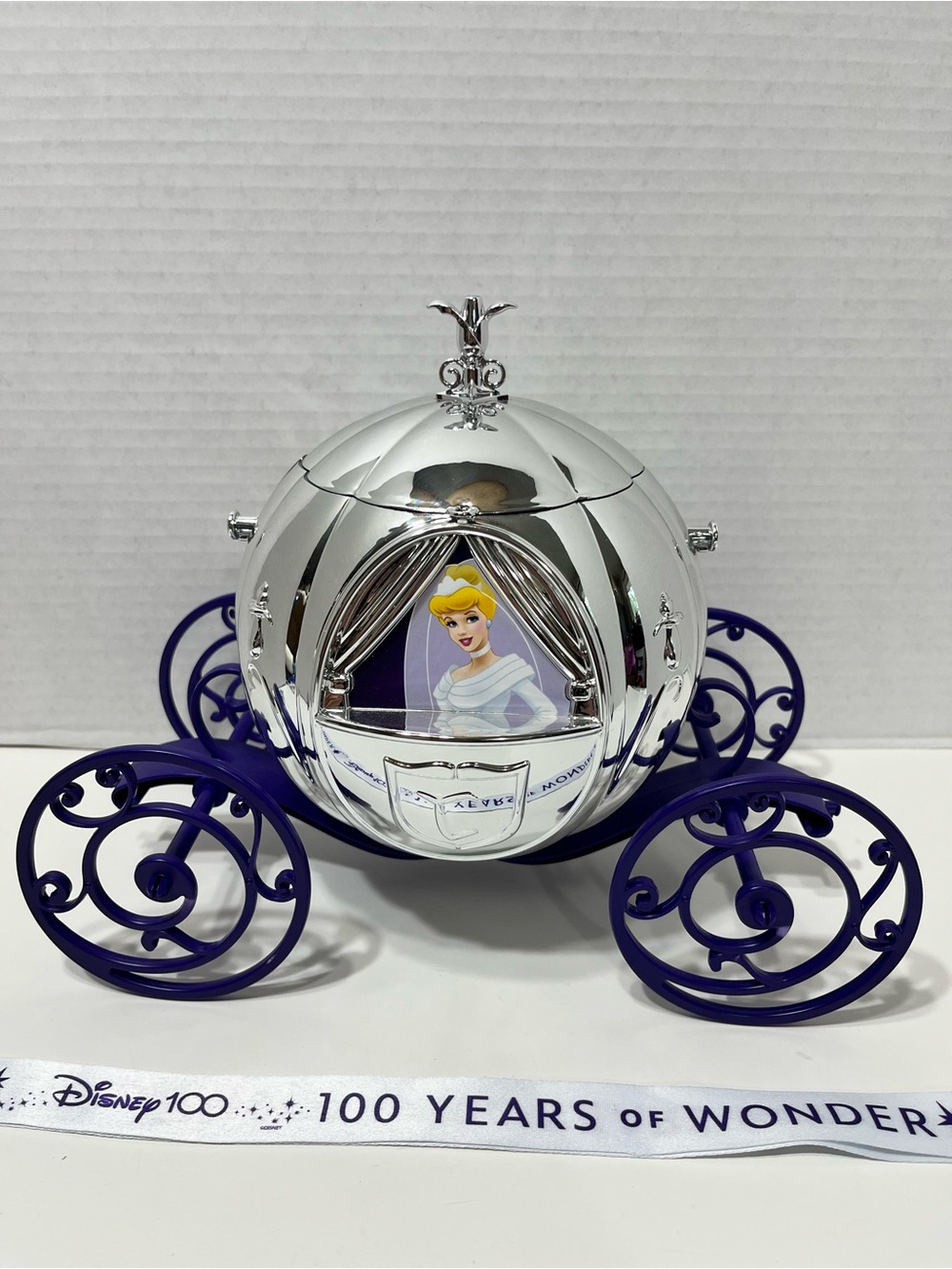 DISNEY 100 Cinderella popcorn bucket brand new never used silver carriage